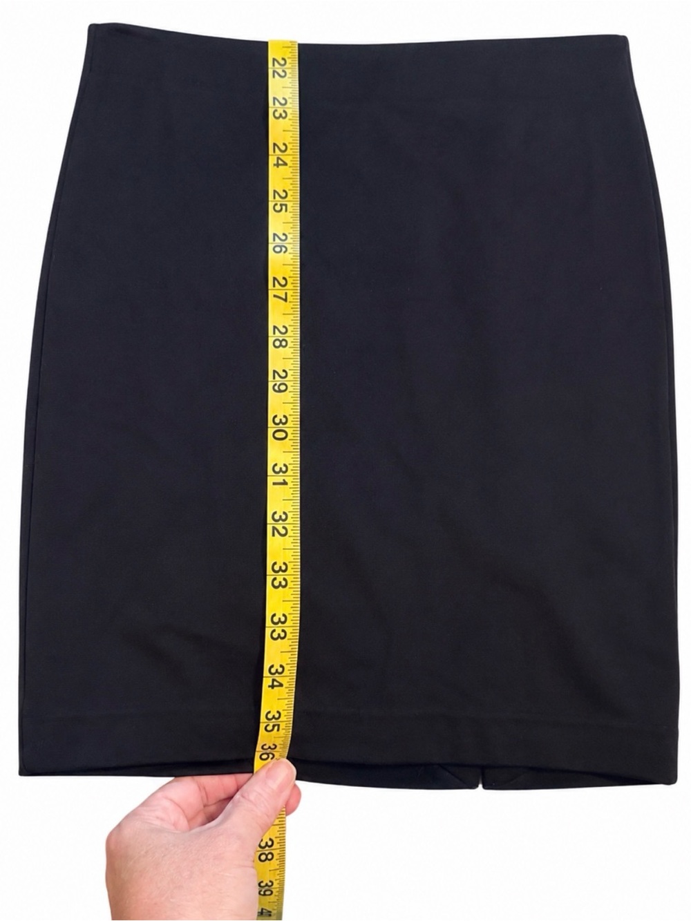 White House Black Market Black Sheath Cocktail Dress Size 6 Faux Leather Trim - Picture 5 of 5